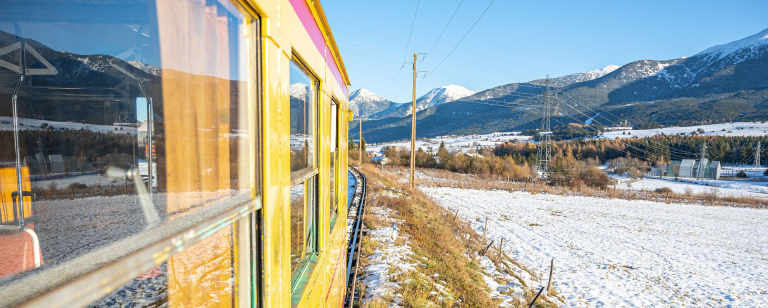 Train jaune - gare de Bolquère